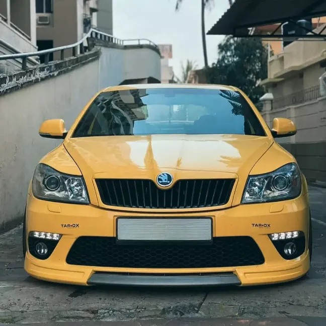 Yellow Skoda Laura Modified